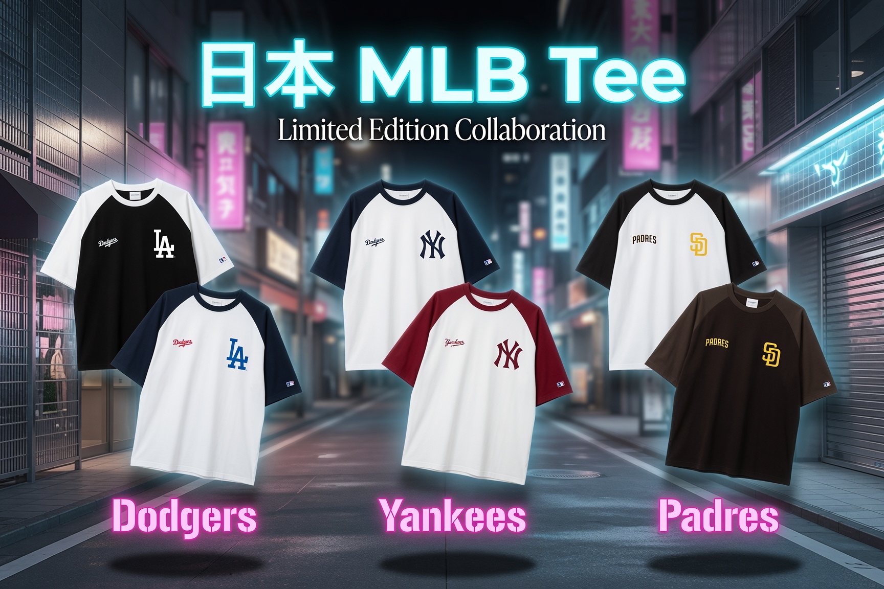日本直送MLB/美國職棒大聯盟 定製 徽章刺繡 復古加工短袖T恤男女可穿