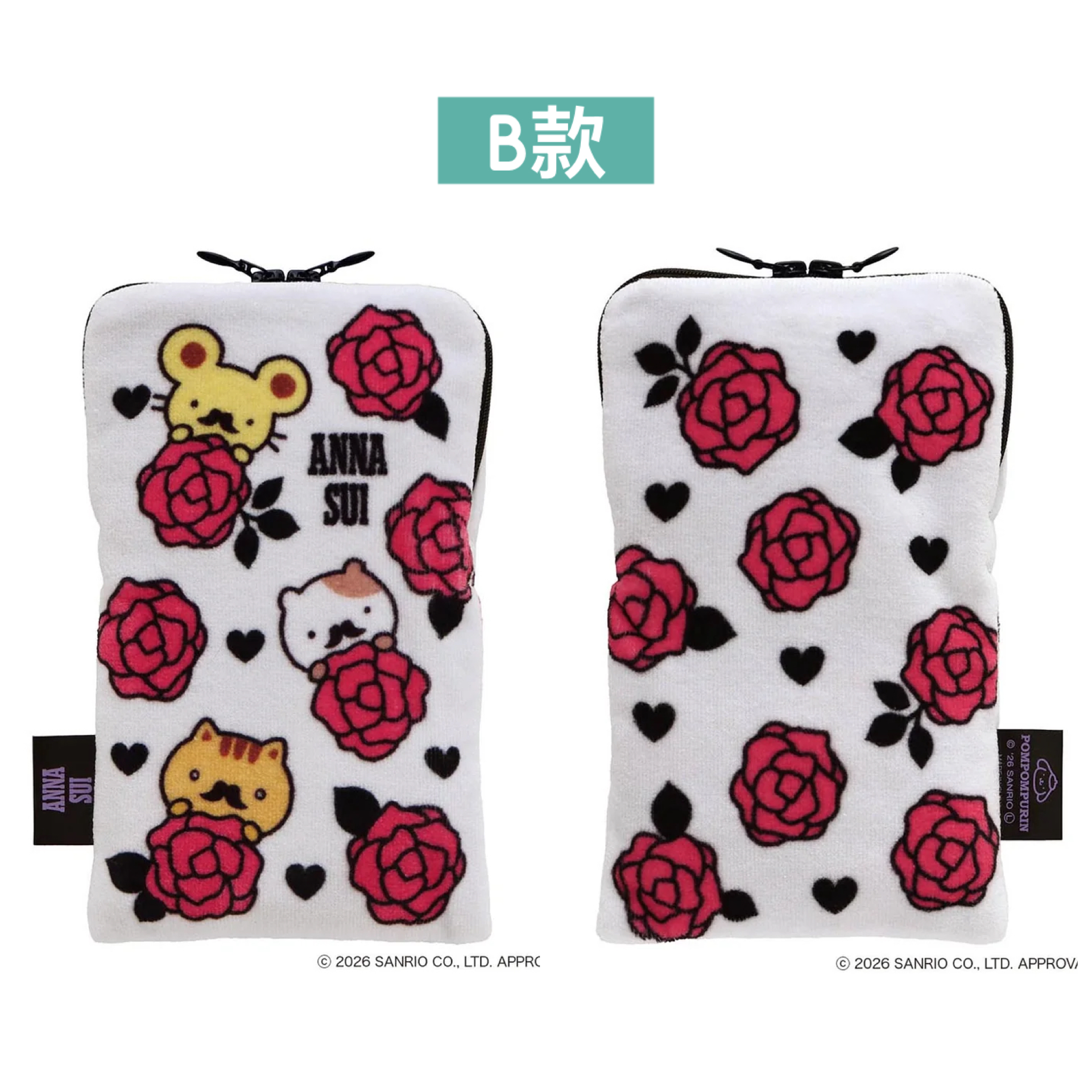 日本預訂📍日本Anna Sui x 布甸狗得意系列 - 水樽袋/小物袋 不包郵