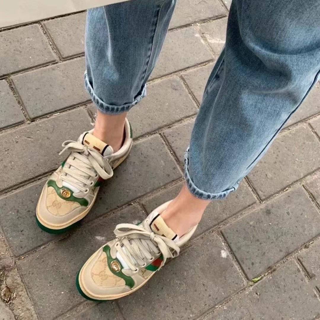 Gucci Screener leather sneaker 📌34-39 | Marvoo 歐洲名牌代購