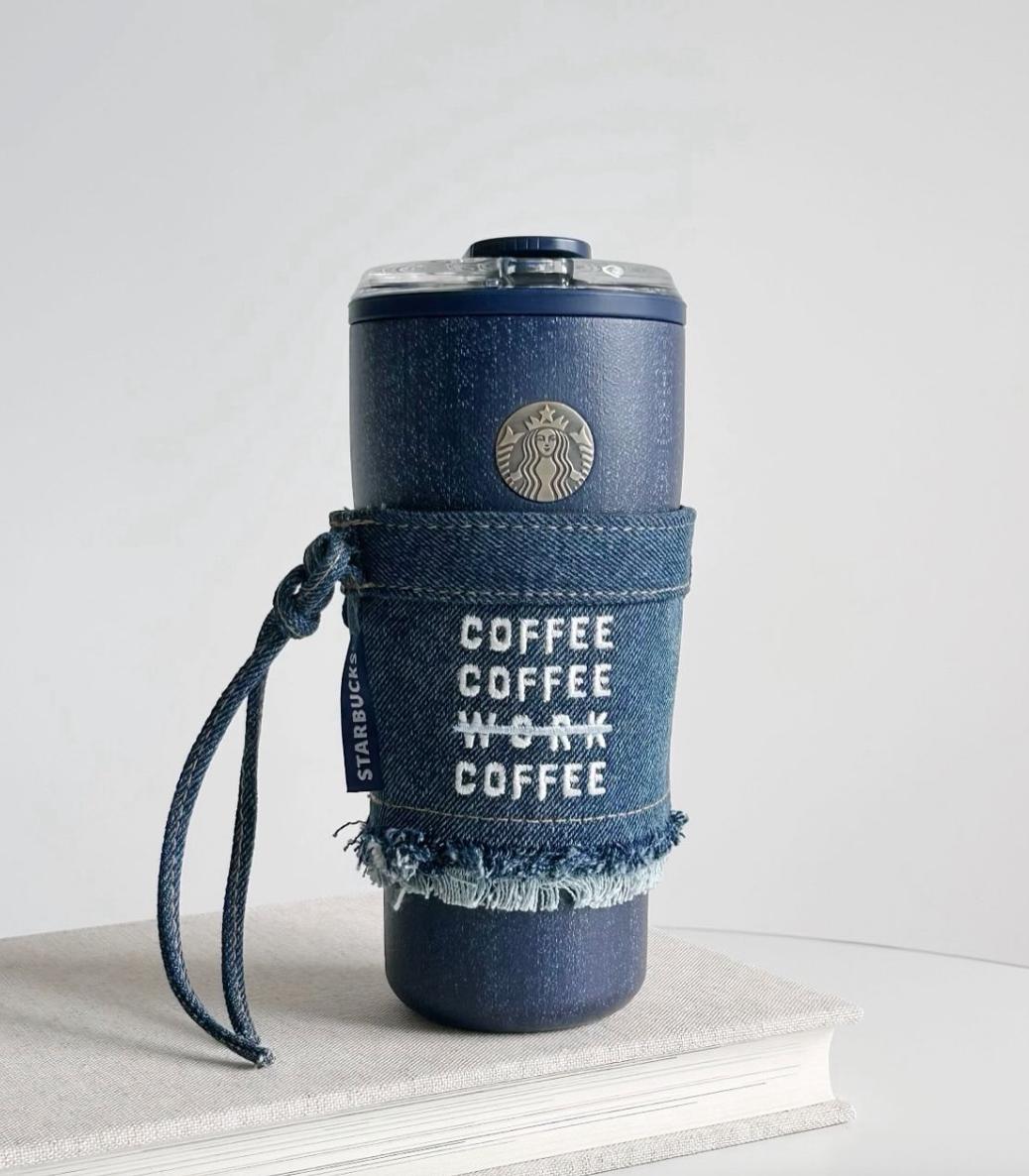 Starbucks中國限定2026牛仔布不銹鋼保溫杯620ml+杯套 (SB9226)