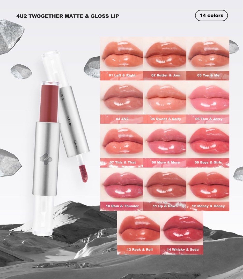4U2 Matte & Gloss Lip 雙頭唇釉