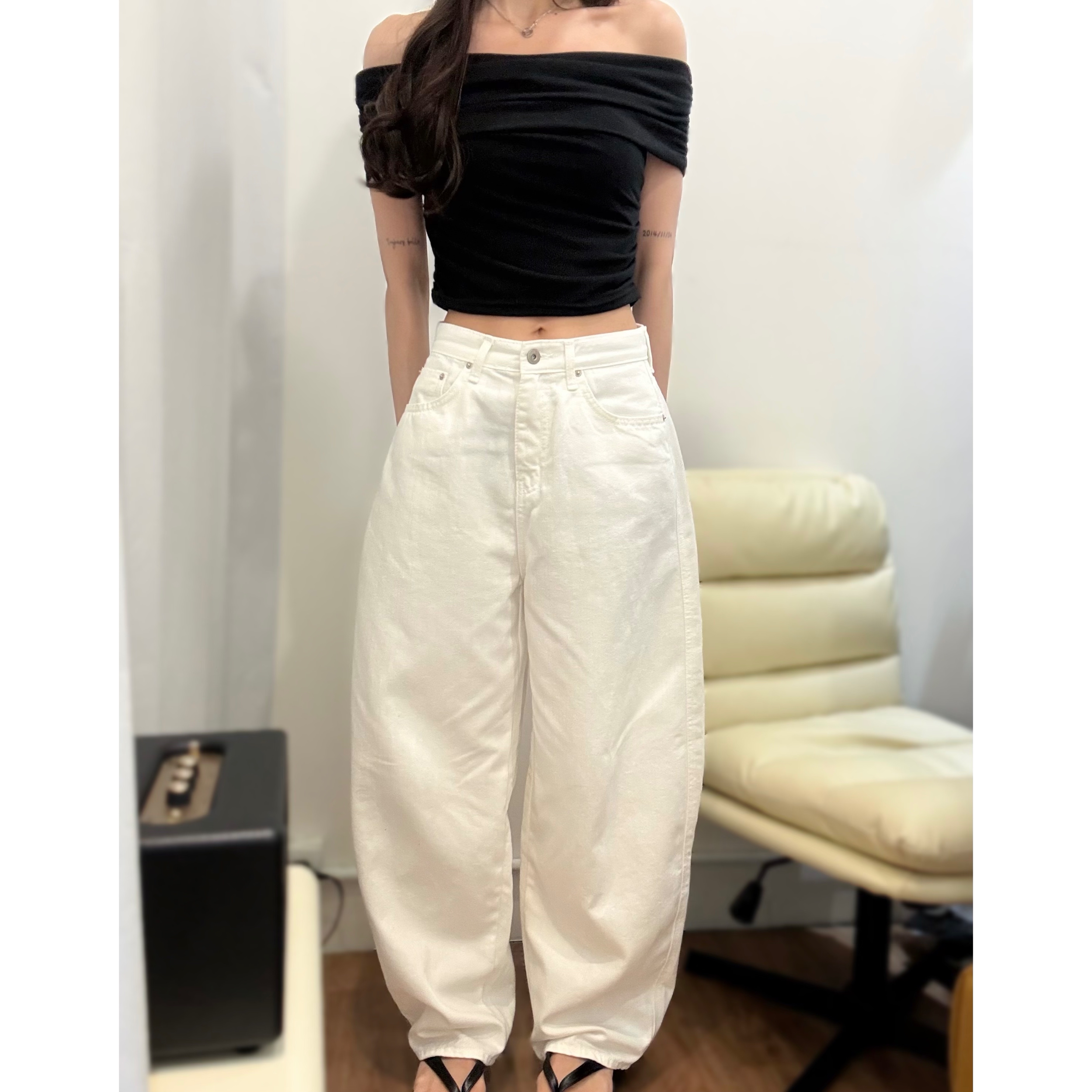 新品價4月10截單🤍《O/S SLIM FIT CROP》 2604C