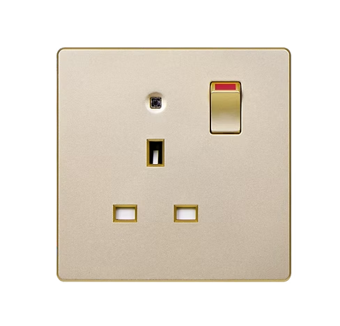 MK Aria 太空金 13A單蘇有掣有燈 插座