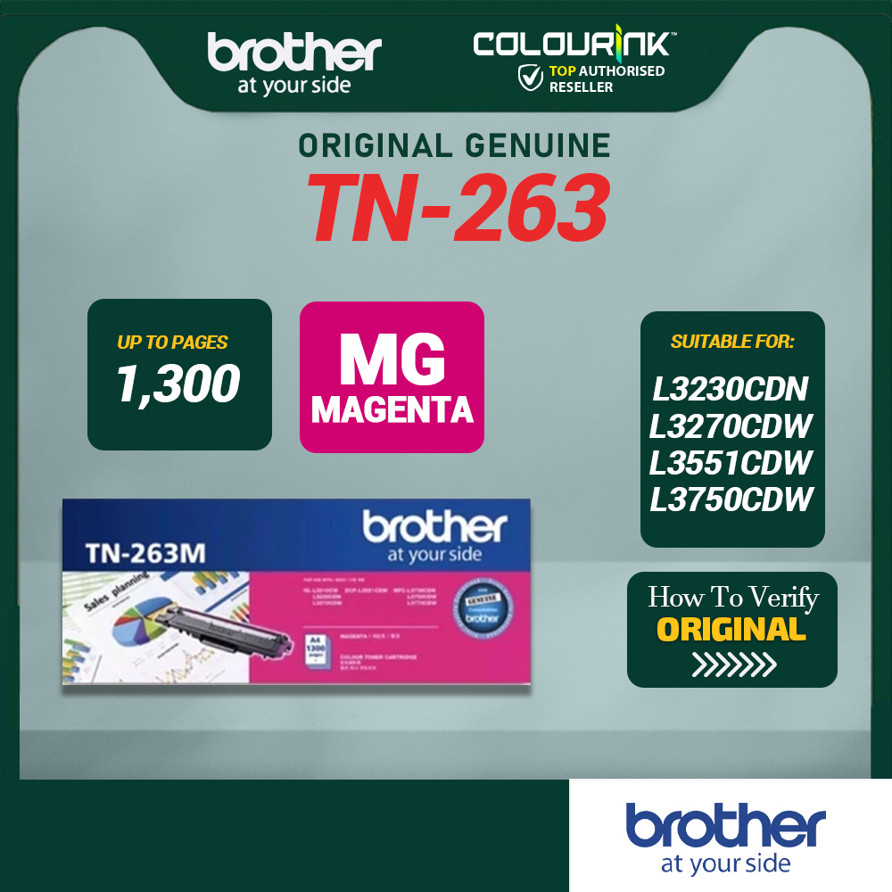 Brother Original TN267 TN263 DR263CL BU223CL  Laser Toner BKCMY for HL-L3230CDN DCP-L3551CDW MFC-L3750CDW