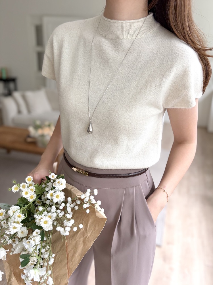 Daily Angora Knitted Top (Ivory)