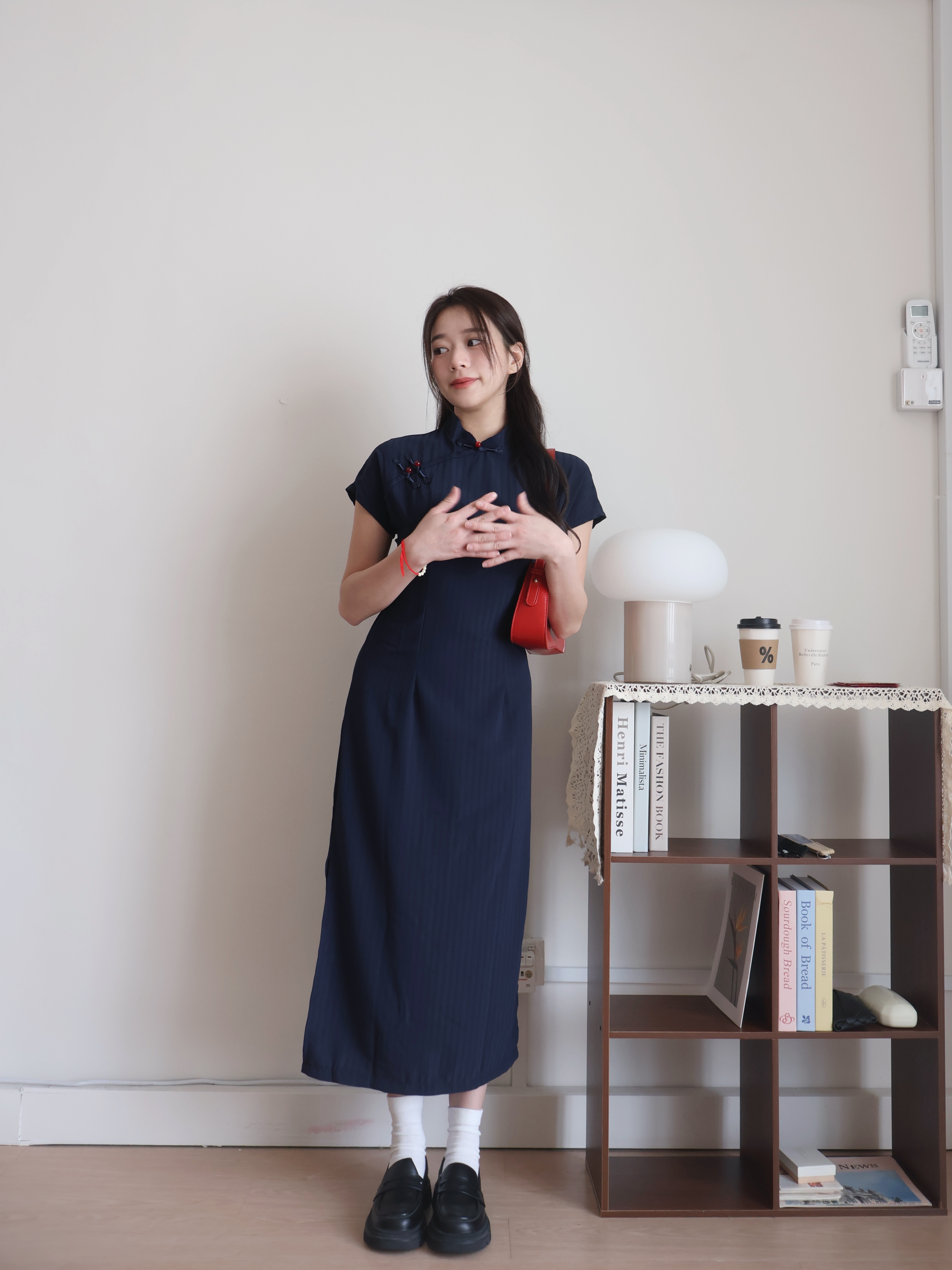 Chris Side-Slit Cheongsam | Blue