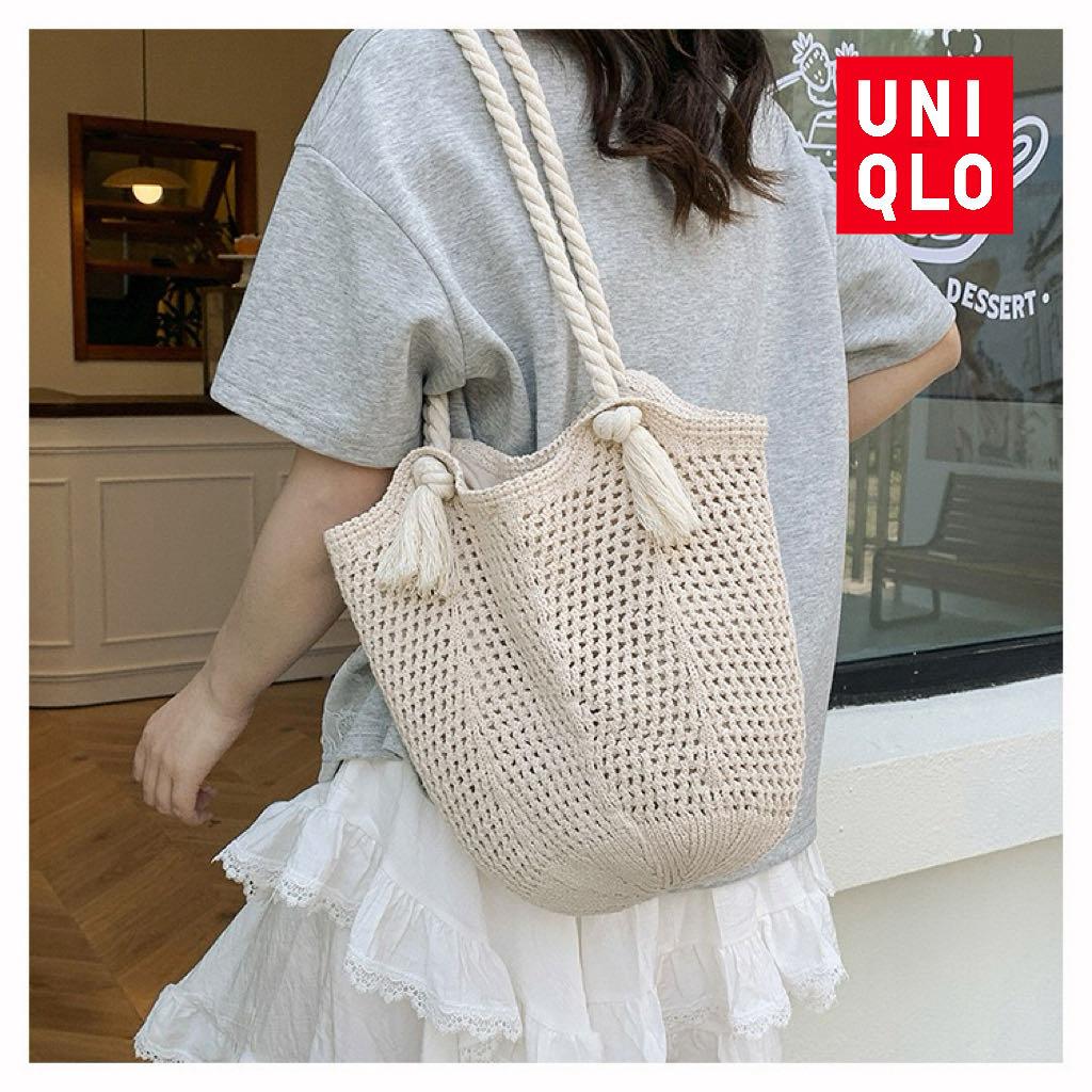 $68件。2件起$58件。UQ鏤空針織包