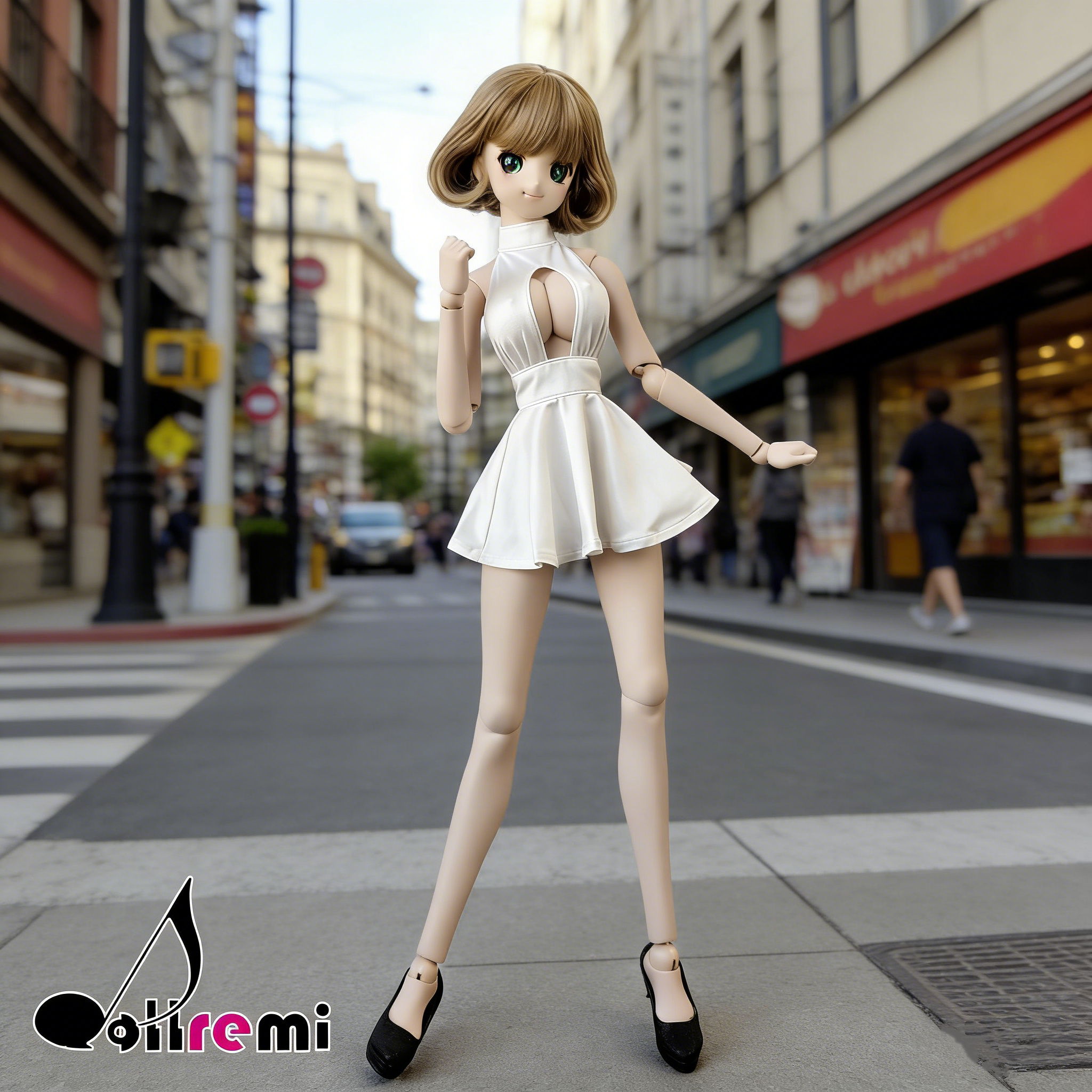 【dollremi】(DD0283C) 開胸傘裙 Open chest umbrella Dress