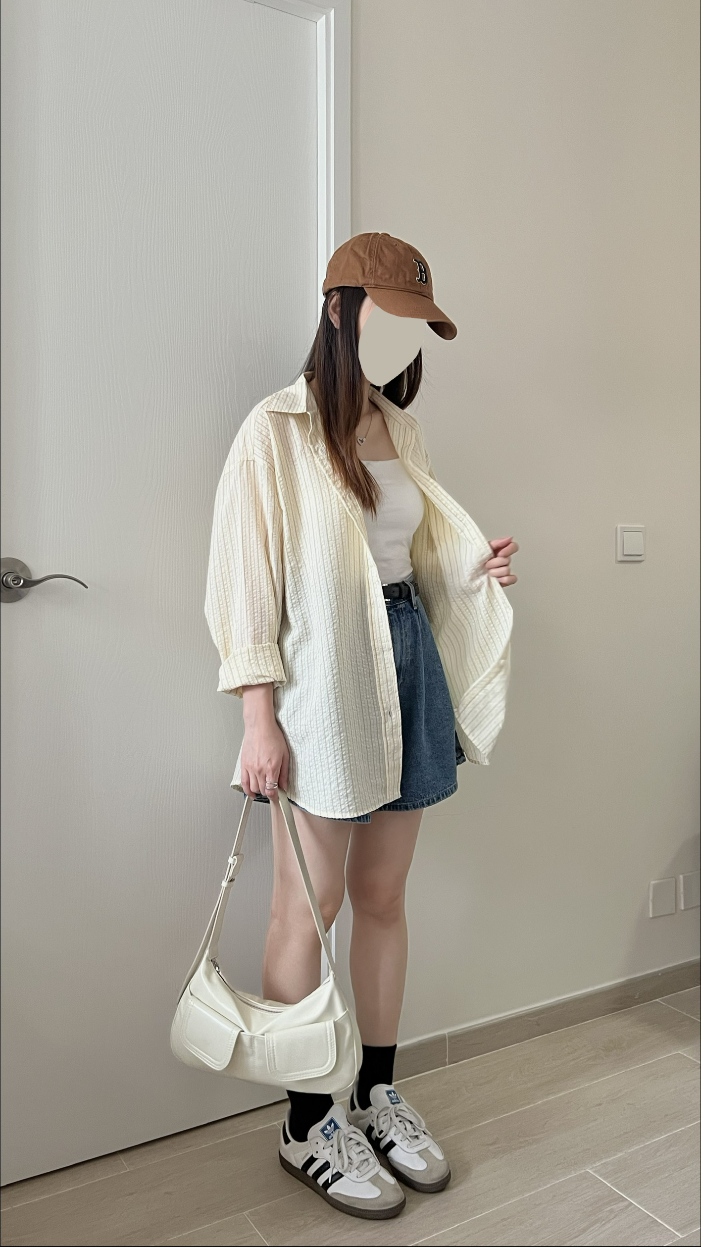 檸檬皺皺條紋恤衫 免熨