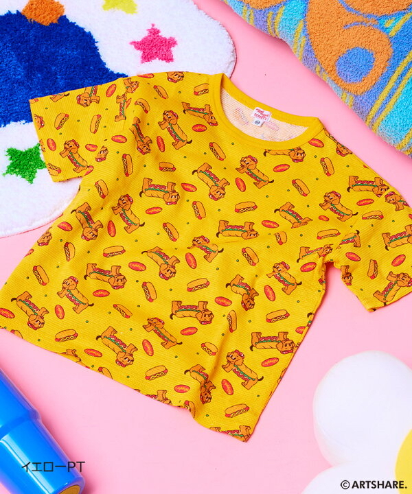 🇯🇵預訂 日本直送🇯🇵Markey’s x Wiggle Wiggle四色圖案滿印華夫格短袖T恤