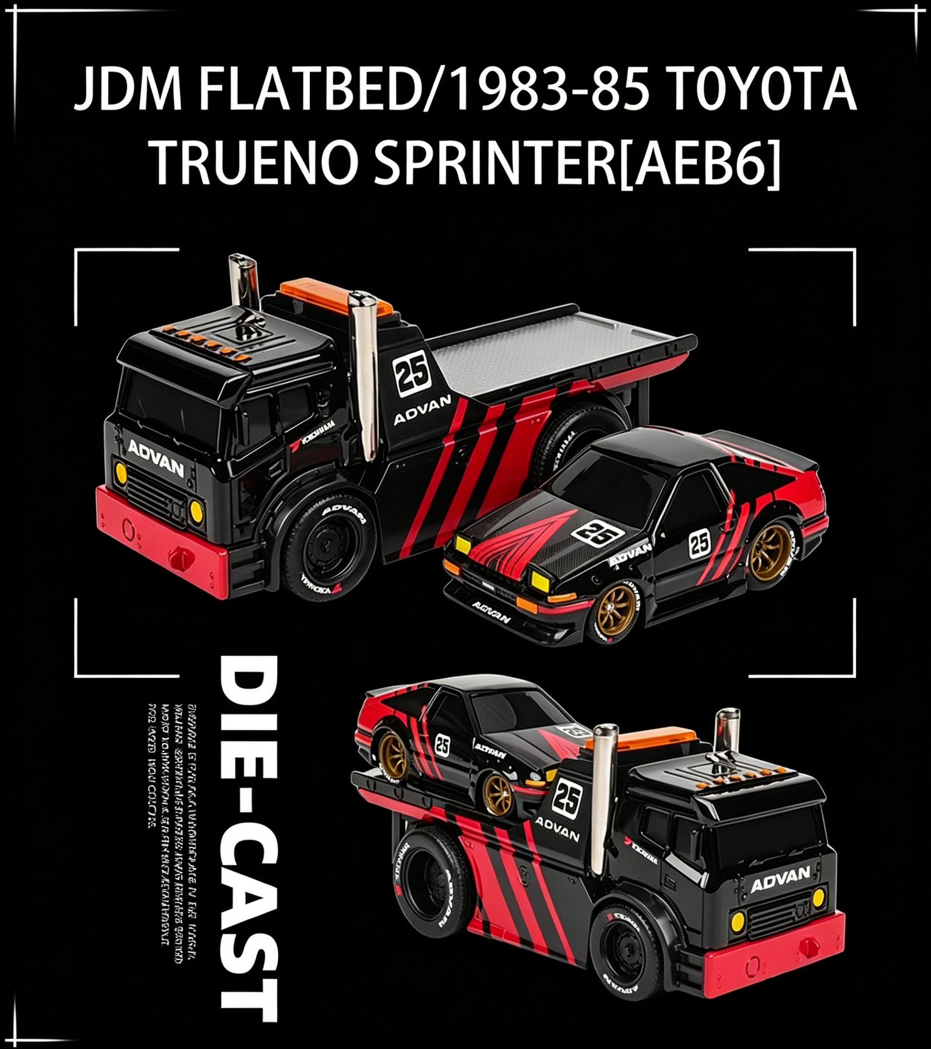 Q-case JDM FLATBED 1983-85 TOYOTA TRUENO SPRINTER AE86