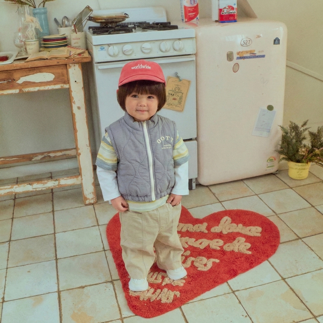 🌸預訂 韓國直送🌸🇰🇷OOTTBEBE三色標誌刺繡絎縫背心外套