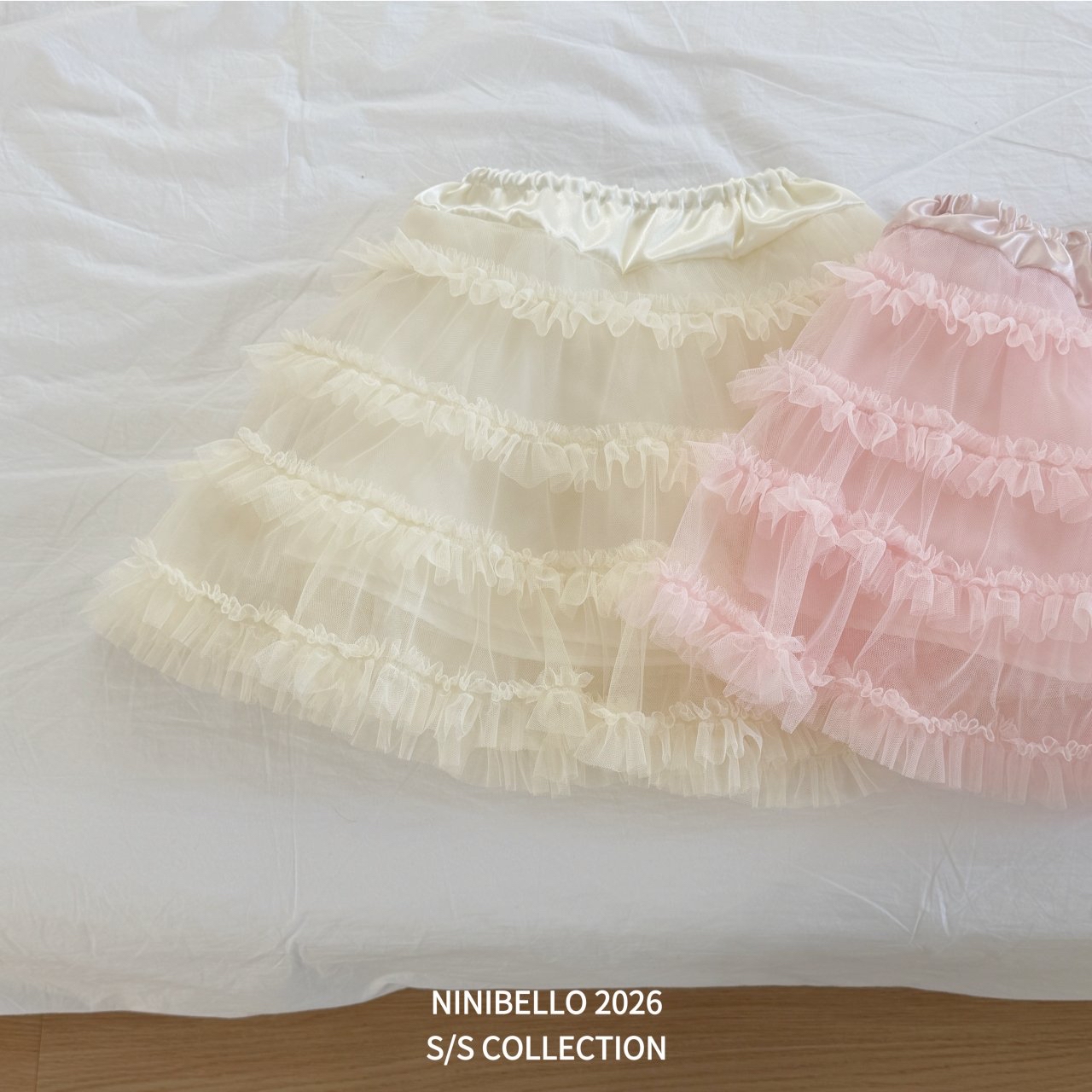 Ninibello | cake skirt (Ivory/Pink M100-110)
