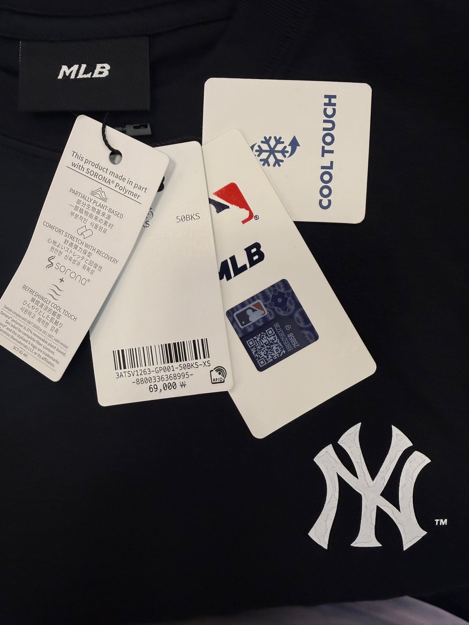 *🇰🇷韓國直送MLB韓國🇰🇷專門店 紐約洋基隊SIMPLE LOGO  OVER FIT T-SHIRTS 3ATSV1263男女同款 折扣優惠🈹*