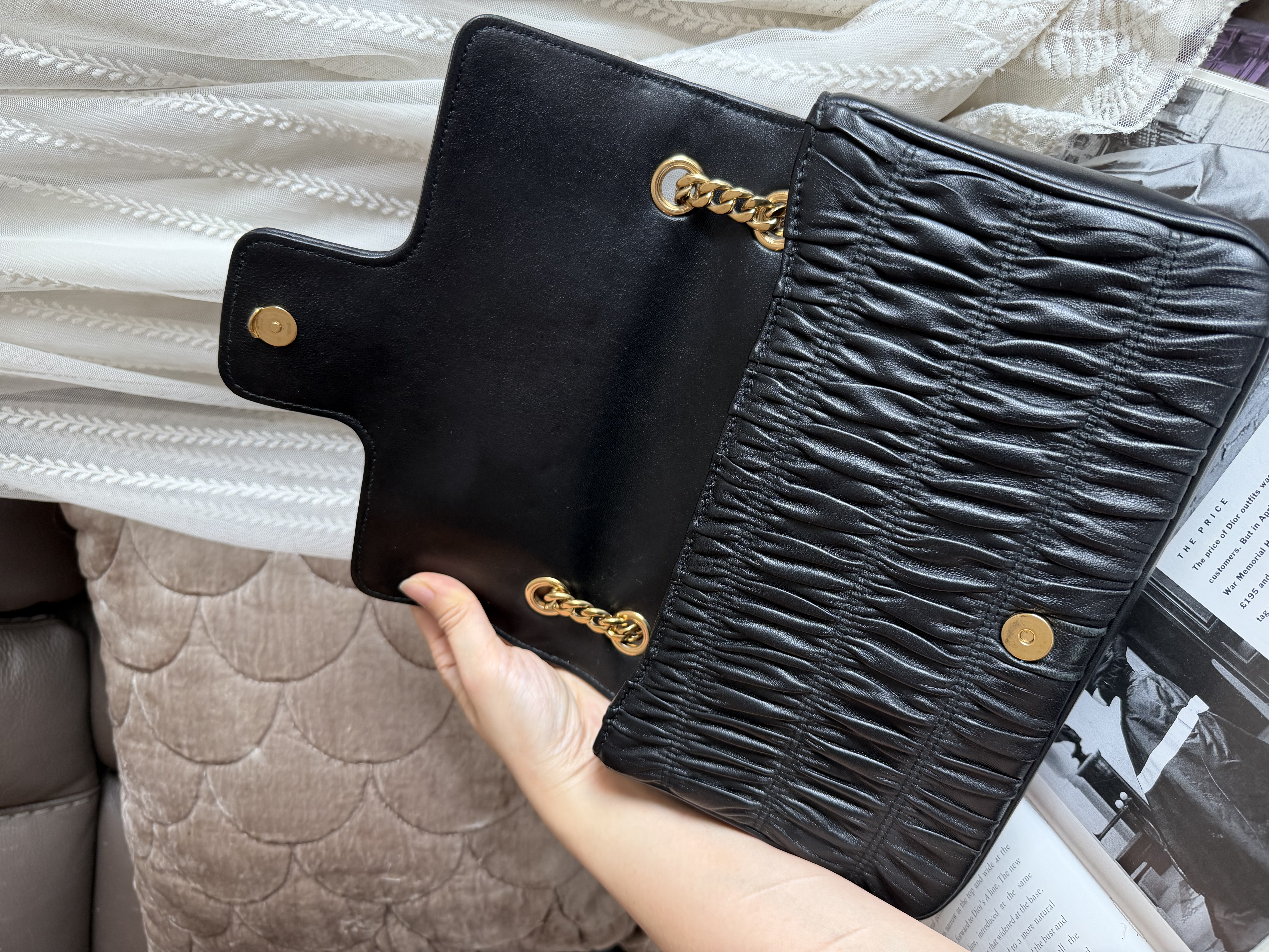 Prada Matelassé chain bag.