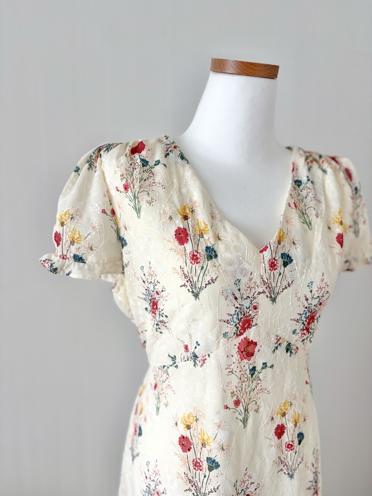 Premium Embroidered Floral Dress