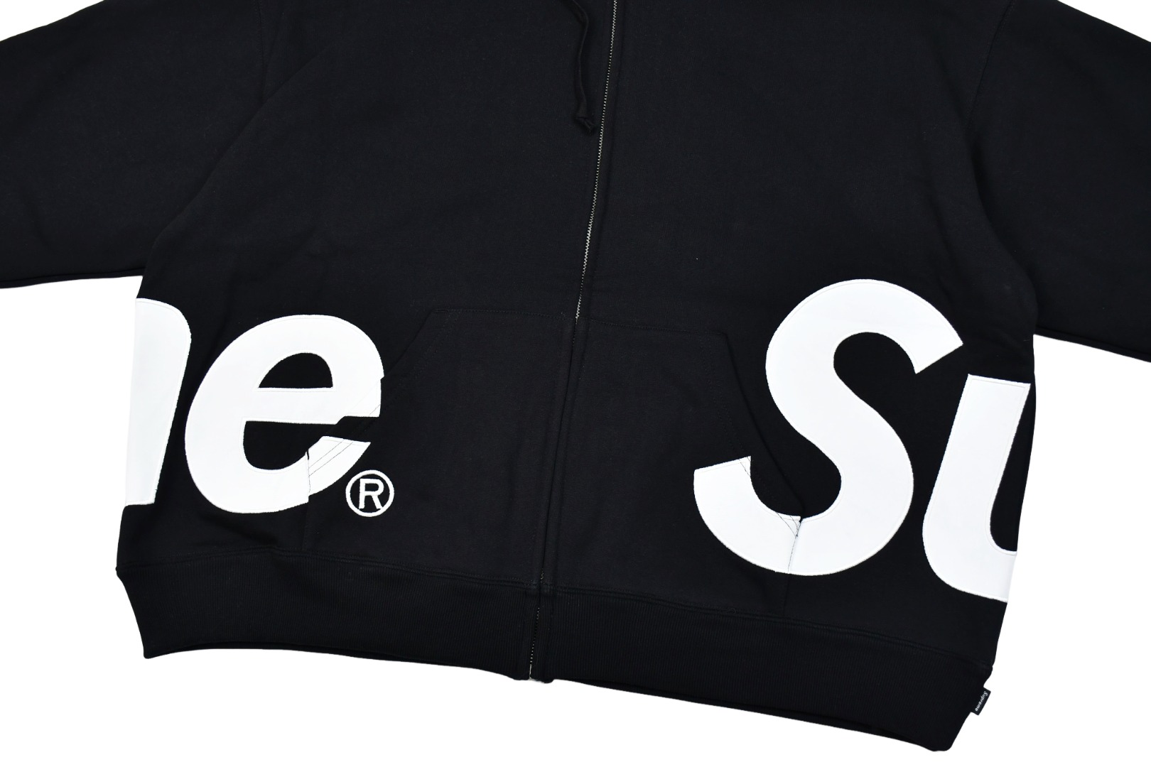 Supreme Big Logo Zip Up Hooded Sweatshirt