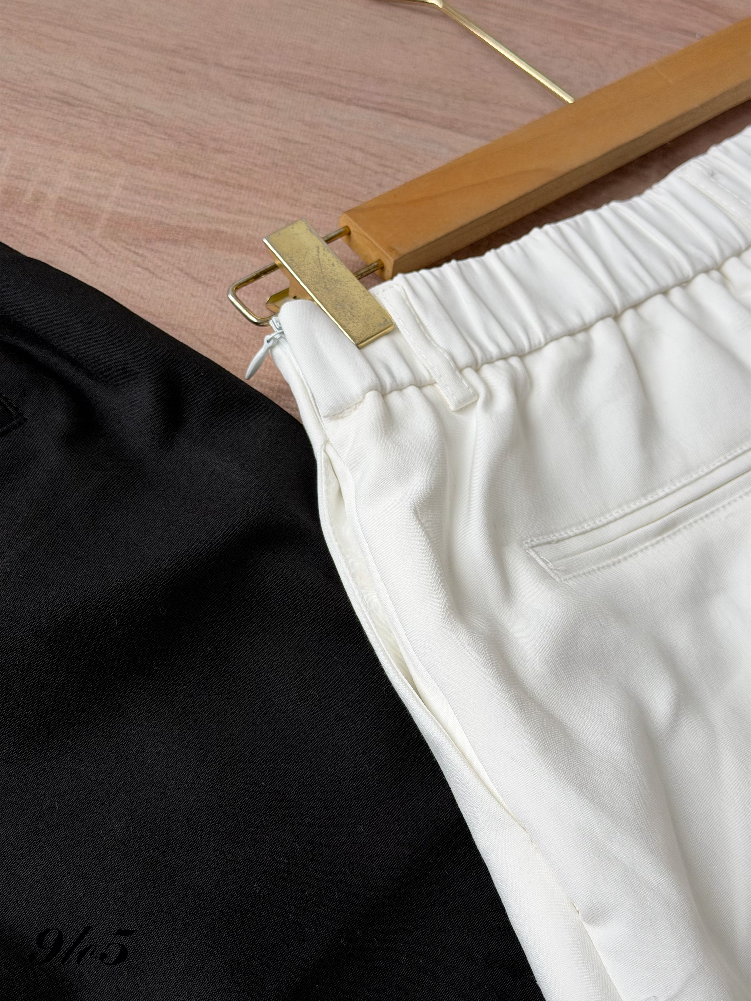 S2037 A Line Short Skirt - Black & White