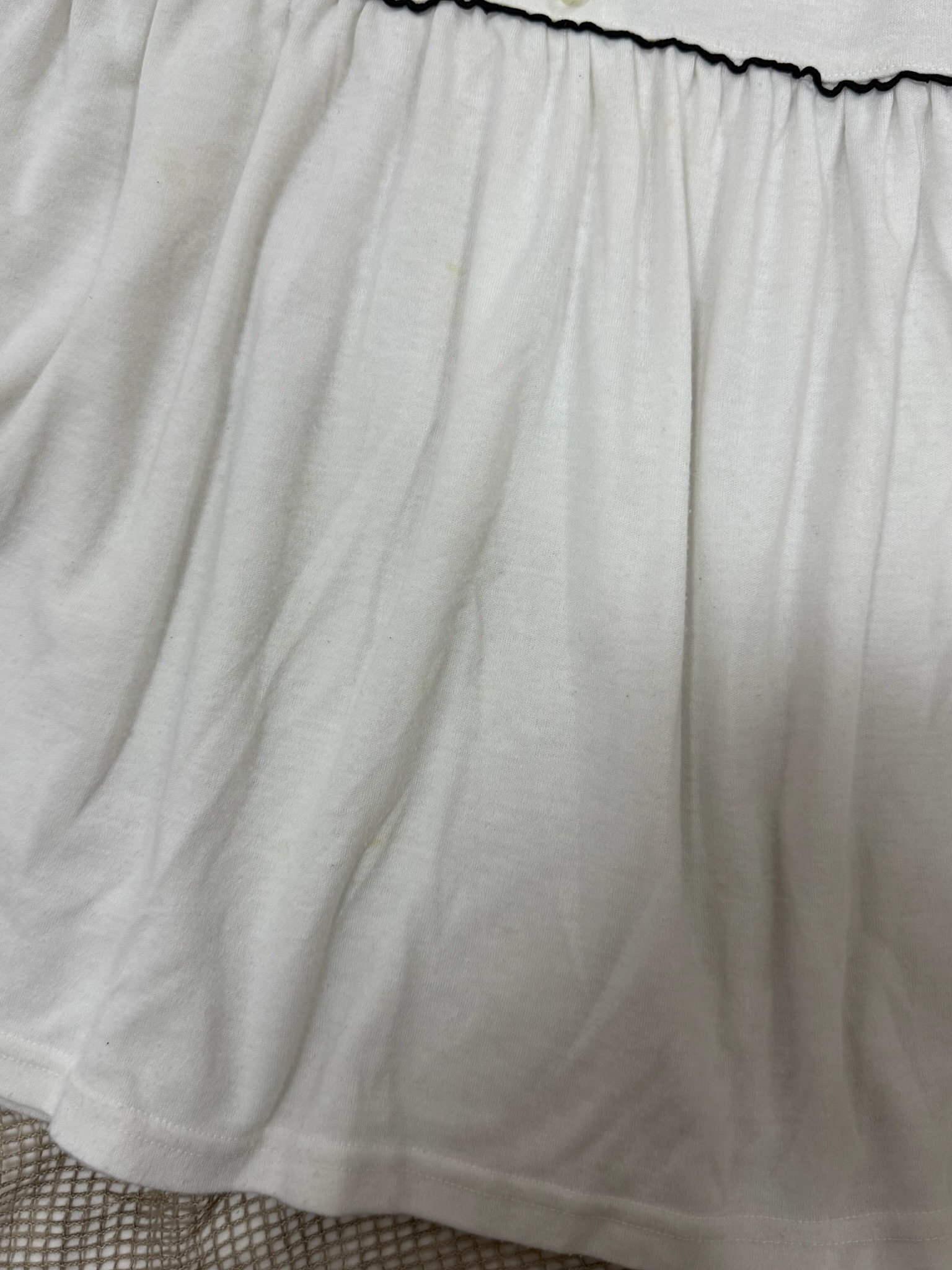  Empire Waist Puff Sleeve Tunic with Buttons