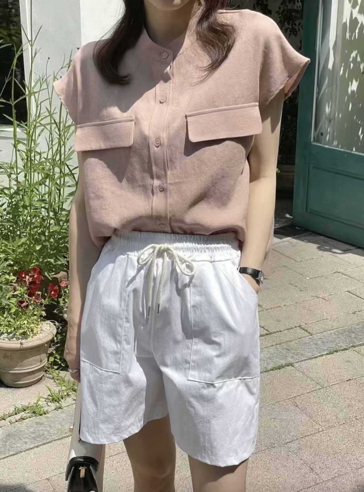 ❥ 文 青 立 領 襯 衫 。