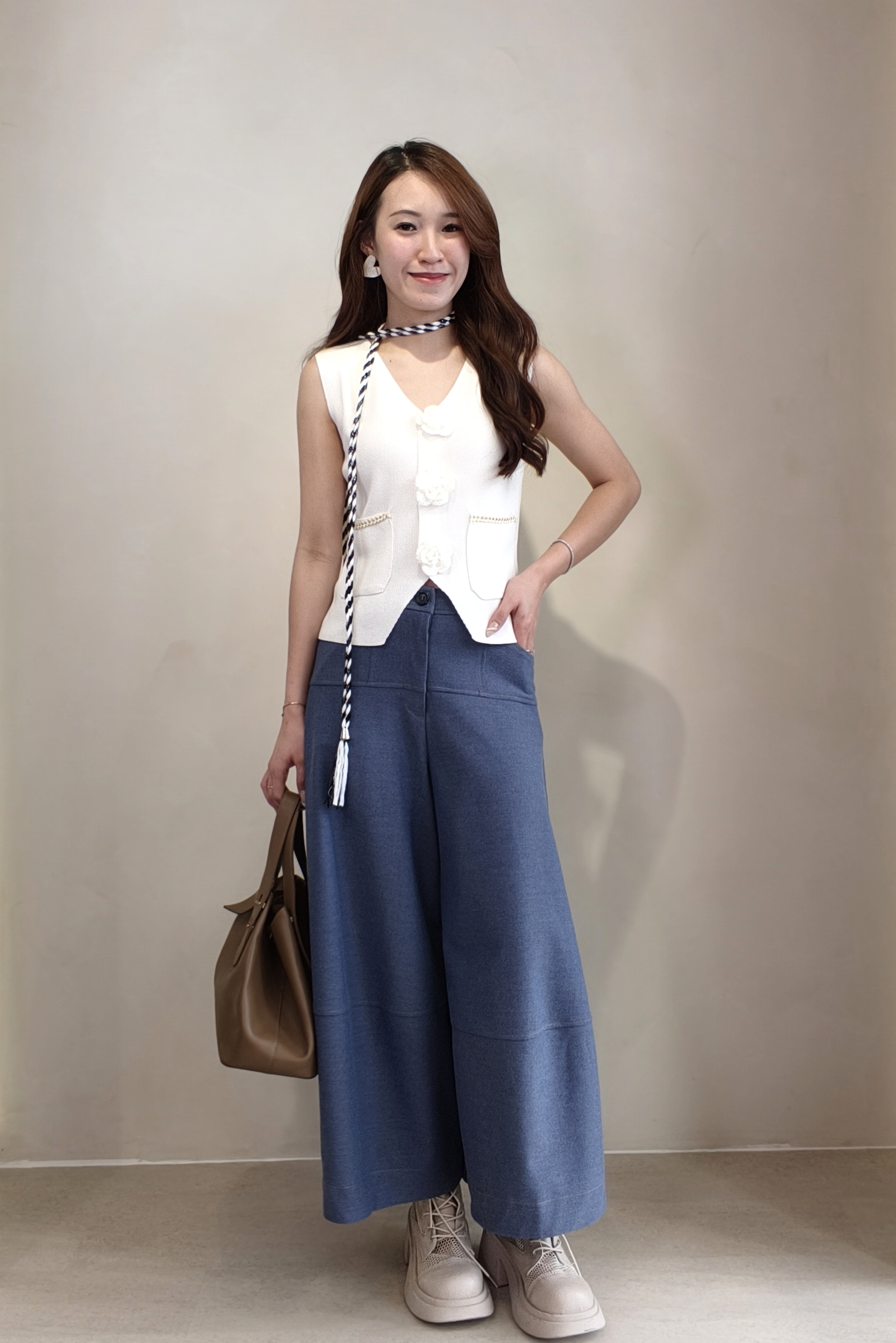 P584 Avery Wide-Leg Palazzo Pants
