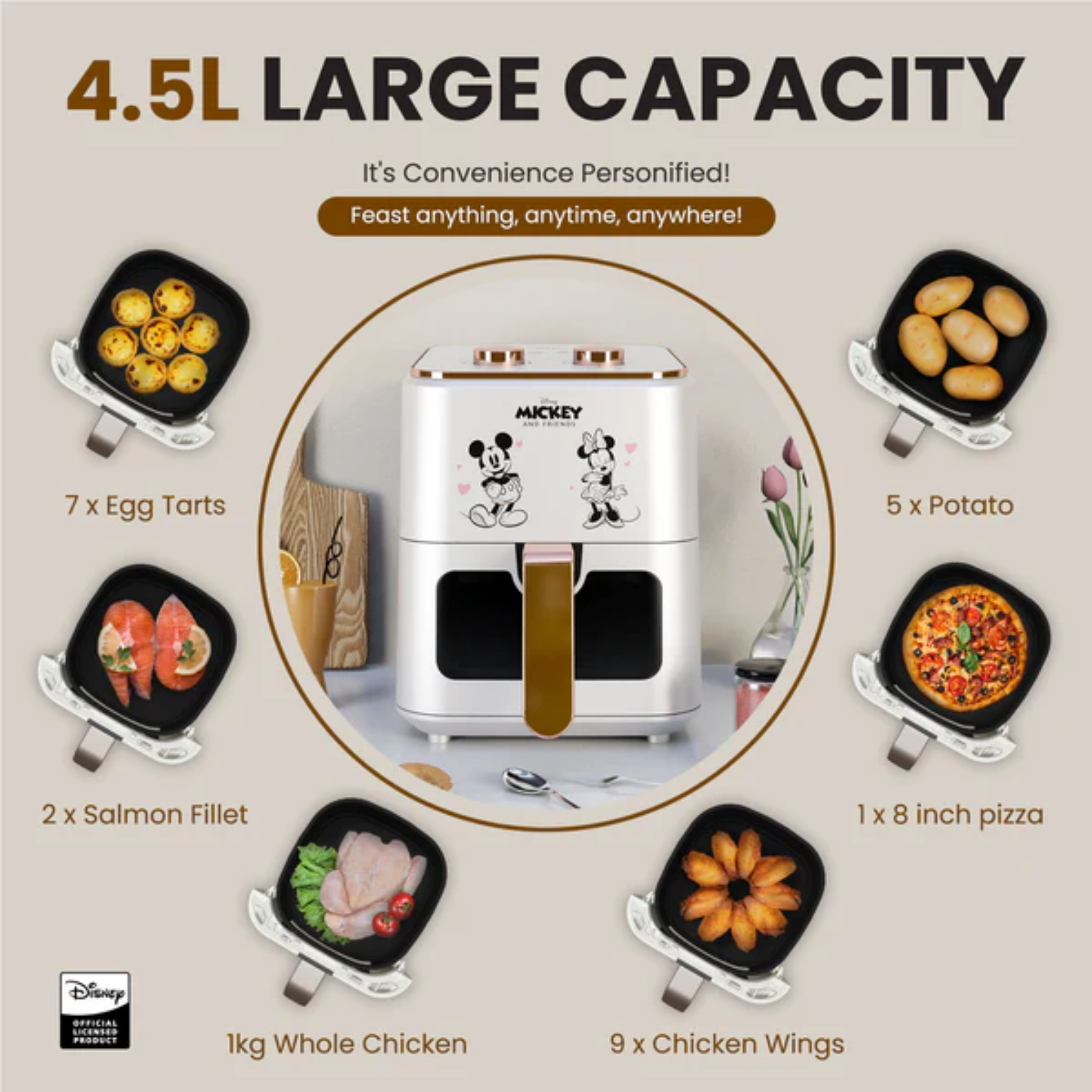 Russell Taylors 4.5L Mickey Retro Air Fryer (Z3-MK)