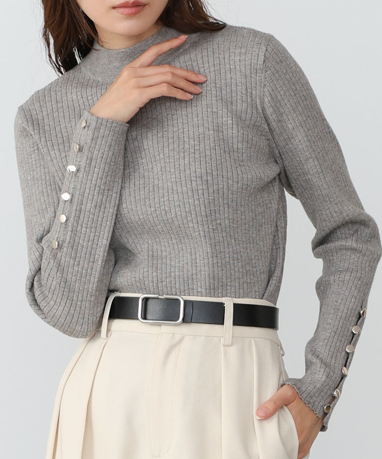 <JP> Blossom Button Ribbed Knit Top * 6色入 <預購>