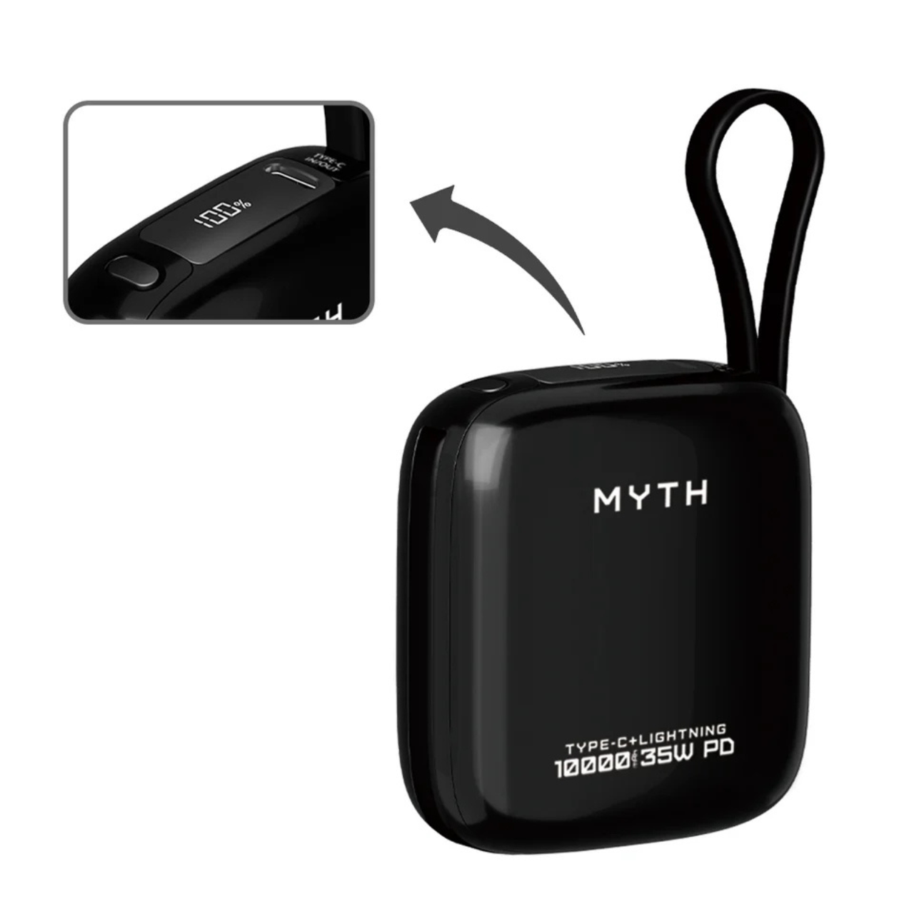 Myth K13A 迷你內置線PD35W 10000mAh 移動電源