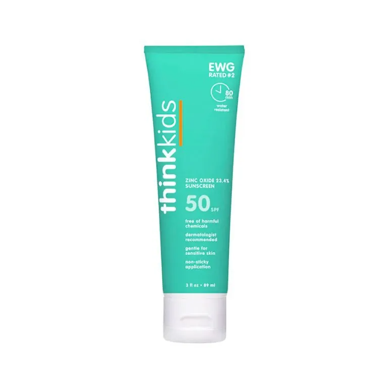 原裝香港行貨 美國製造 THINK thinkkids Safe Sunscreen SPF 50 (3oz / 89ml) 礦物防曬霜 安全天然 防水防曬霜 安全防曬霜  