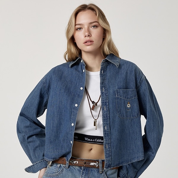 🇰🇷韓國Who A U夏季牛仔恤衫