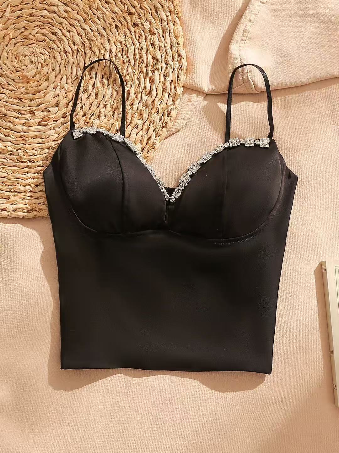 TP297镶钻吊带背心