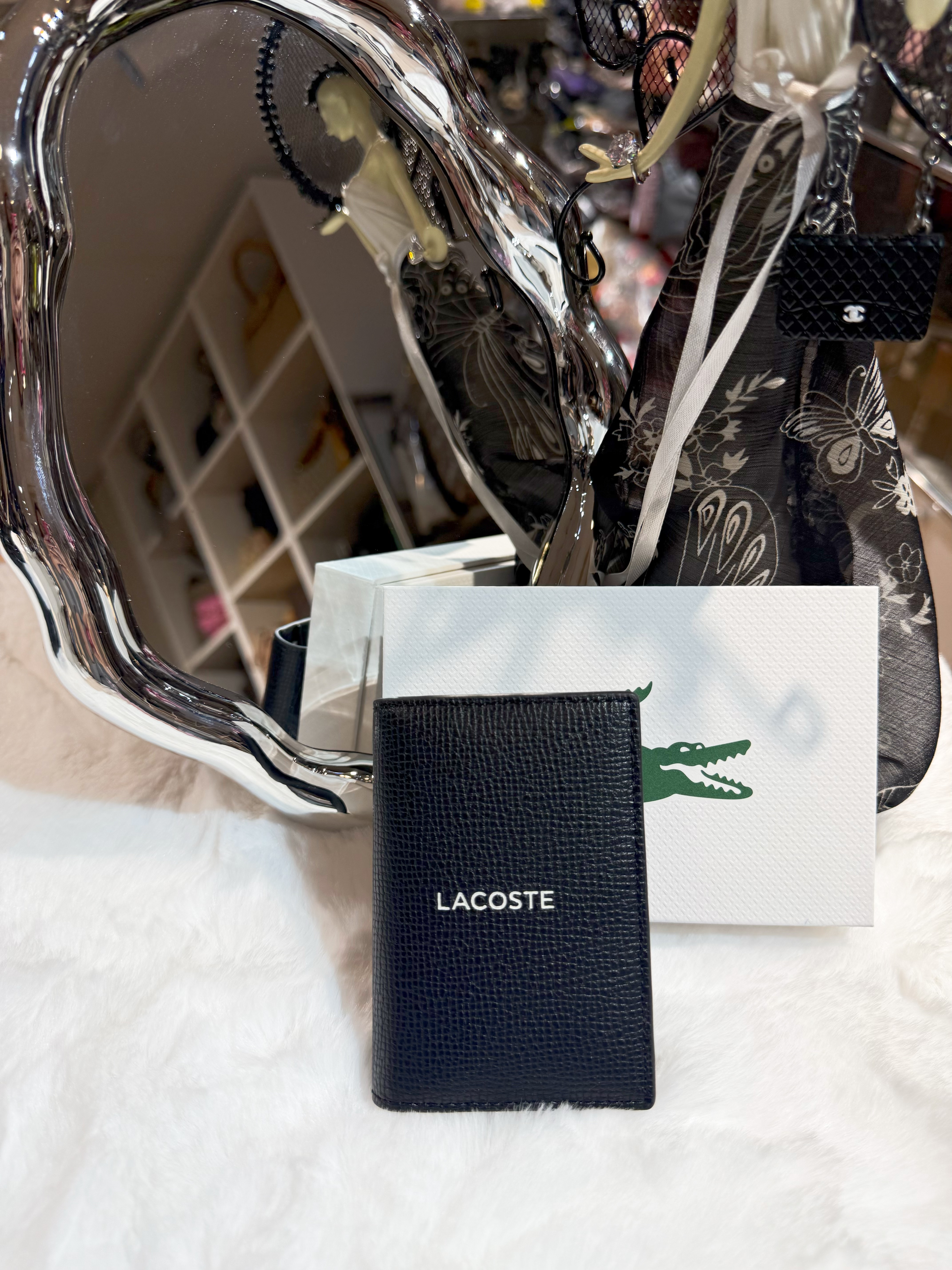 Lacoste flap card holder blk