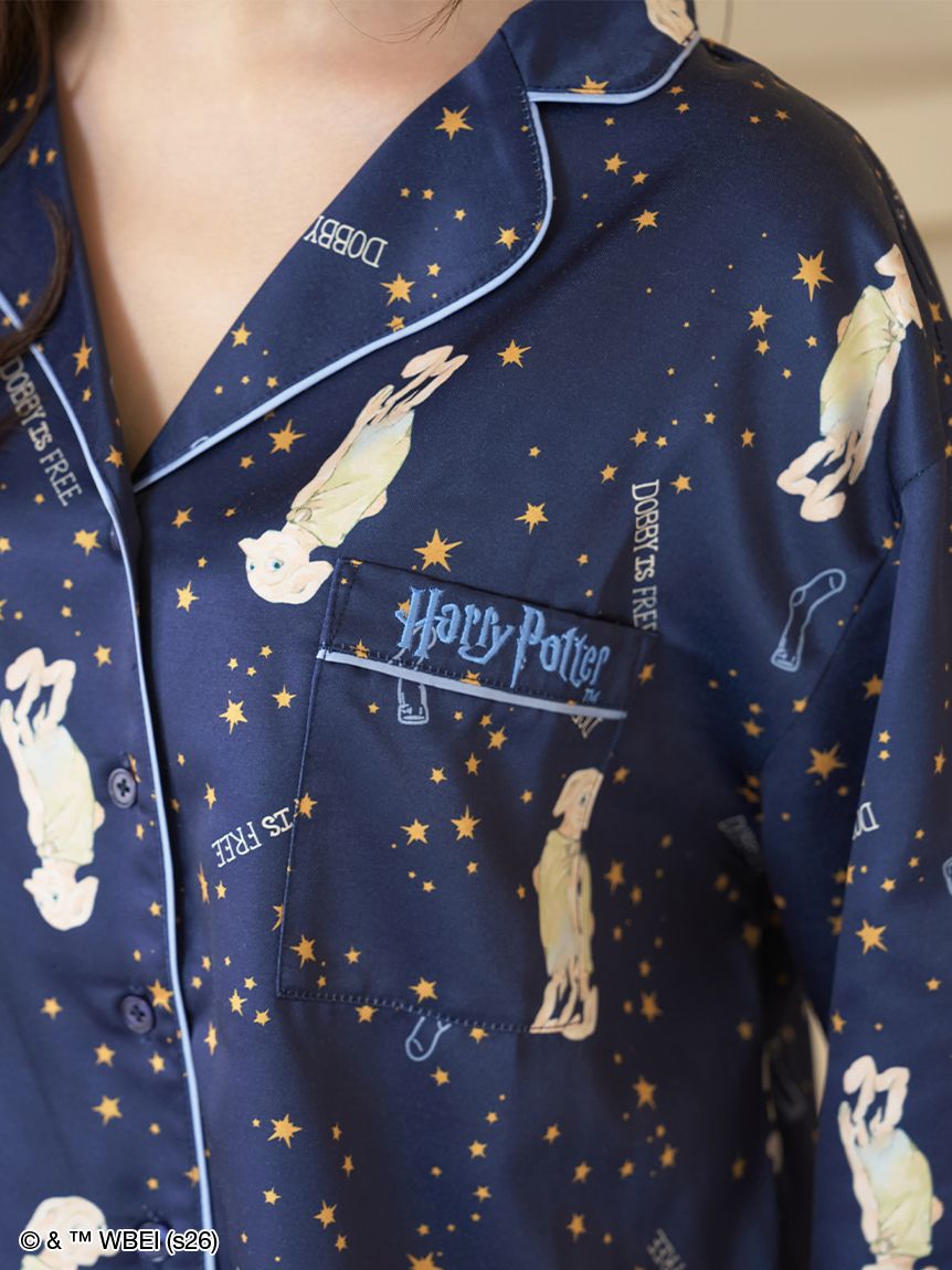 保暖緞面開領睡衣上衣 Pajamas Shirt｜SNIDEL HOME X 哈利波特 聯名 第5彈 (Harry Potter)【預購】 (26201-P）