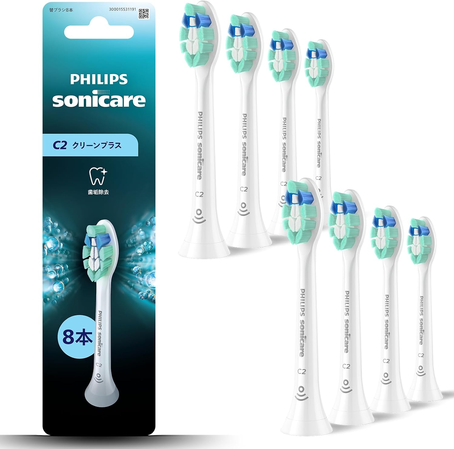 Philips (8支裝) C2 HX9028  Sonicare DiamondClean 聲波牙刷刷頭  德國製造日本版