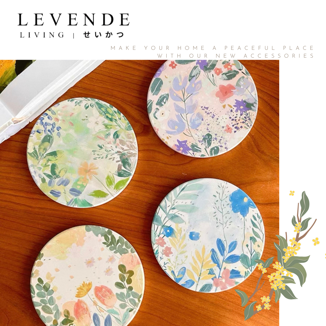 Levende花語陶瓷杯墊