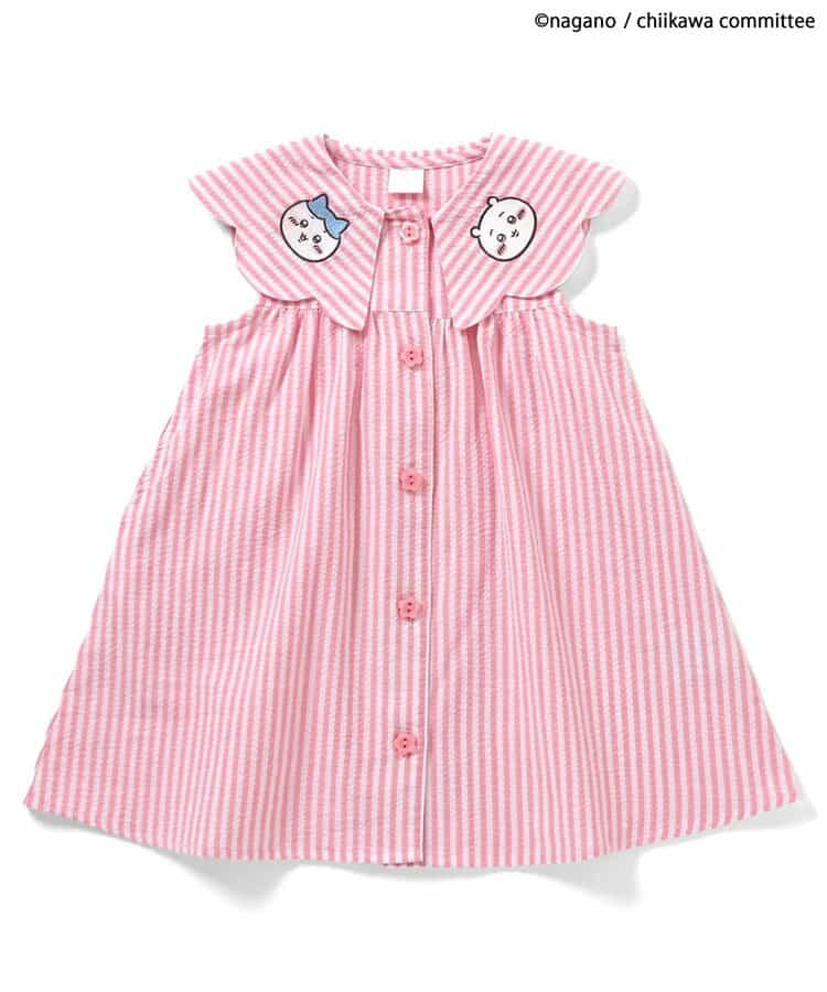 🇯🇵預訂 日本直送🇯🇵Apres les cours x Chiikawa系列兩色人物刺繡貼花條紋翻領連身裙