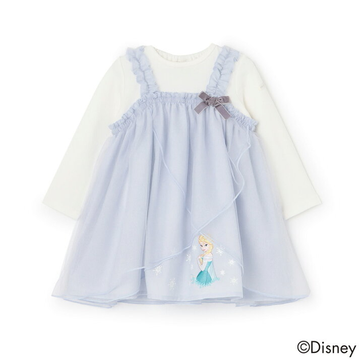 🇯🇵預訂 日本直送🇯🇵Petit Main x Frozen系列假兩件連身裙外套斜孭袋三件套裝