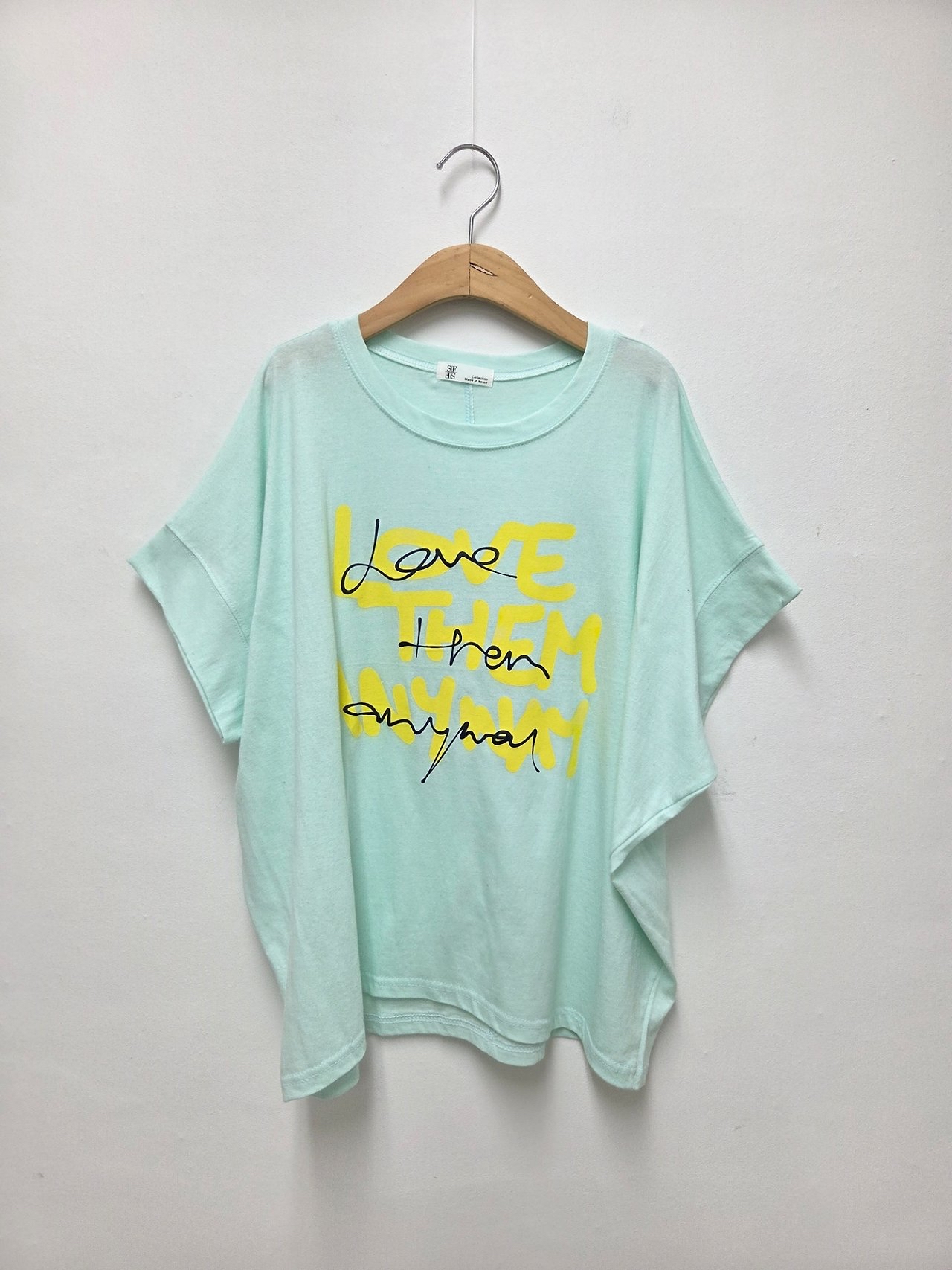 🇰🇷K5575 cotton彩色印字鬆身tee