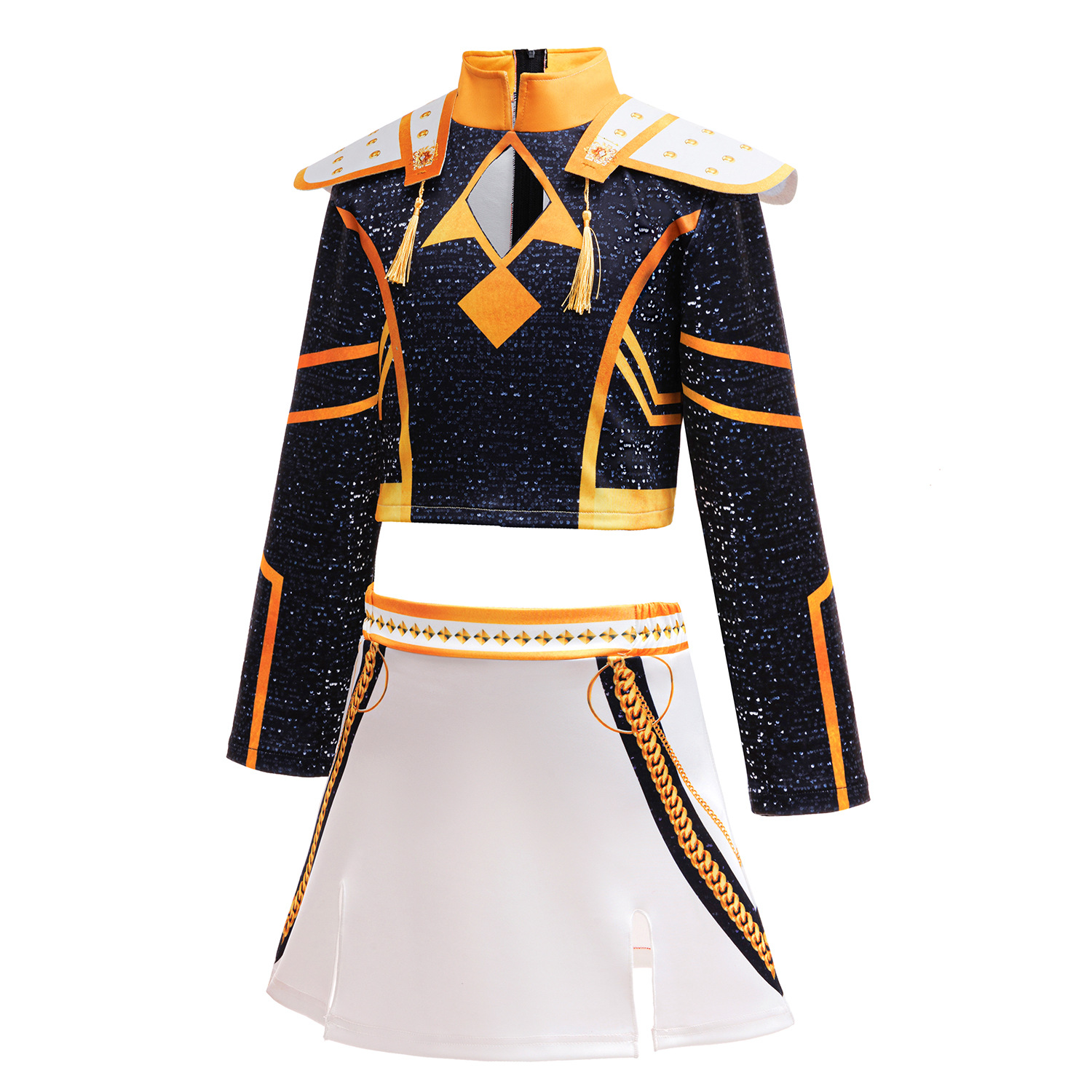 Zoey 黑金Cosplay服裝女童 Kpop Demon Hunters Costume 兒童舞台表演角色扮演套裝 Lets Cosplay cos1153