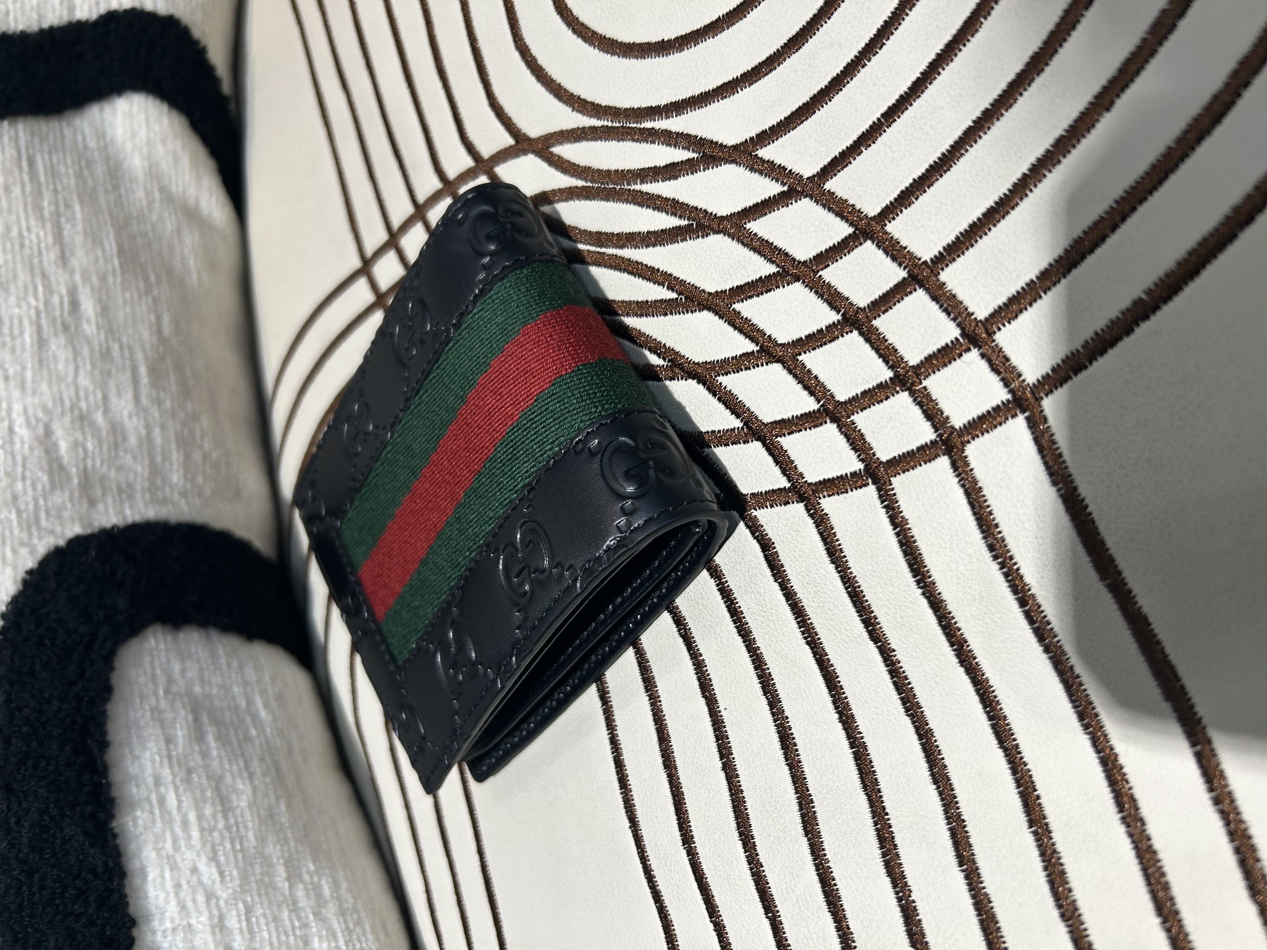 未使用品 Gucci Short Wallet Black Calfskin GG Supreme 408827 100%Authentic, Unused未使用品 ☑️Dust bag☑️Box