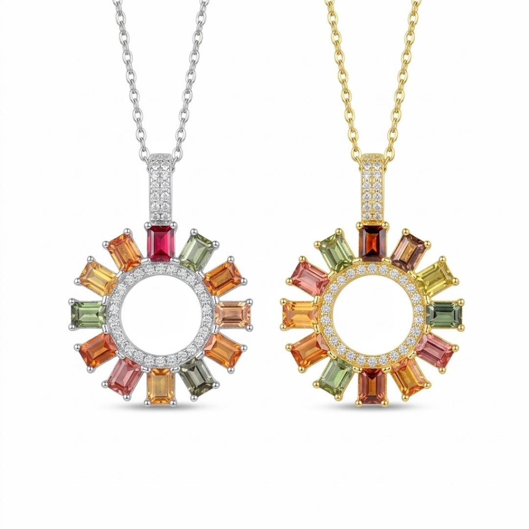 「火耀水龍玄晶・直石圈頸鏈」｜隨身風水法陣｜高訂天然彩色藍寶石系列