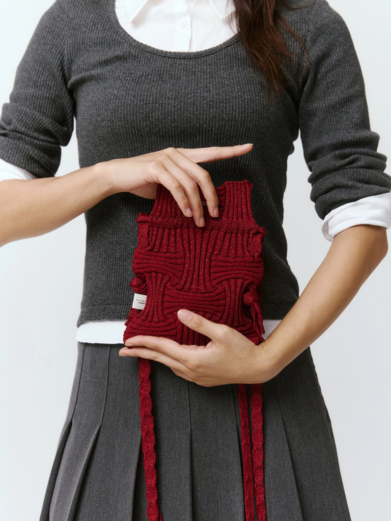 (2026新色) PLEATSMAMA 閃閃款迷你斜孭袋 Mini Cross Bow Bag Glitter (6色選擇)