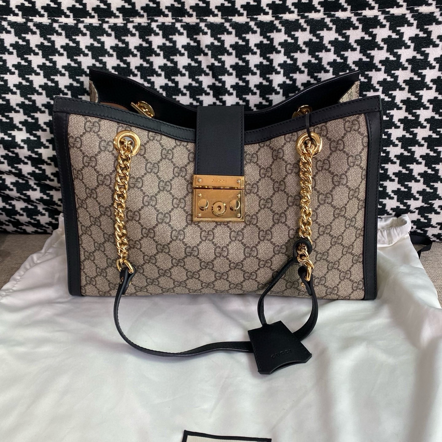 【預訂貨品】GUCCI老花黑邊tote bag