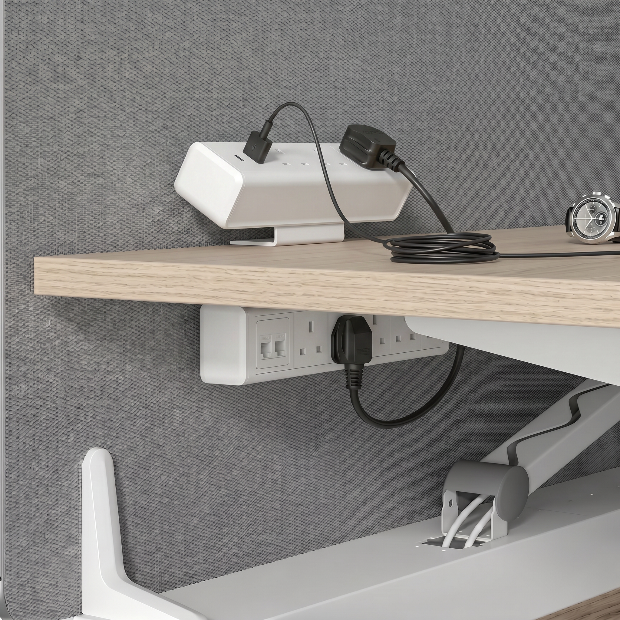 Desk Mount Dual Socket / Power Station/ Charger