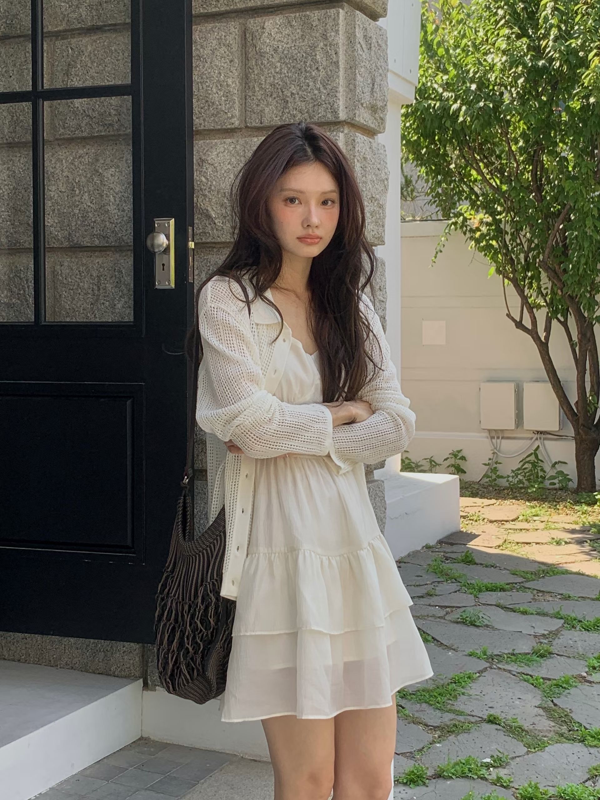 Summer open knitted cardi