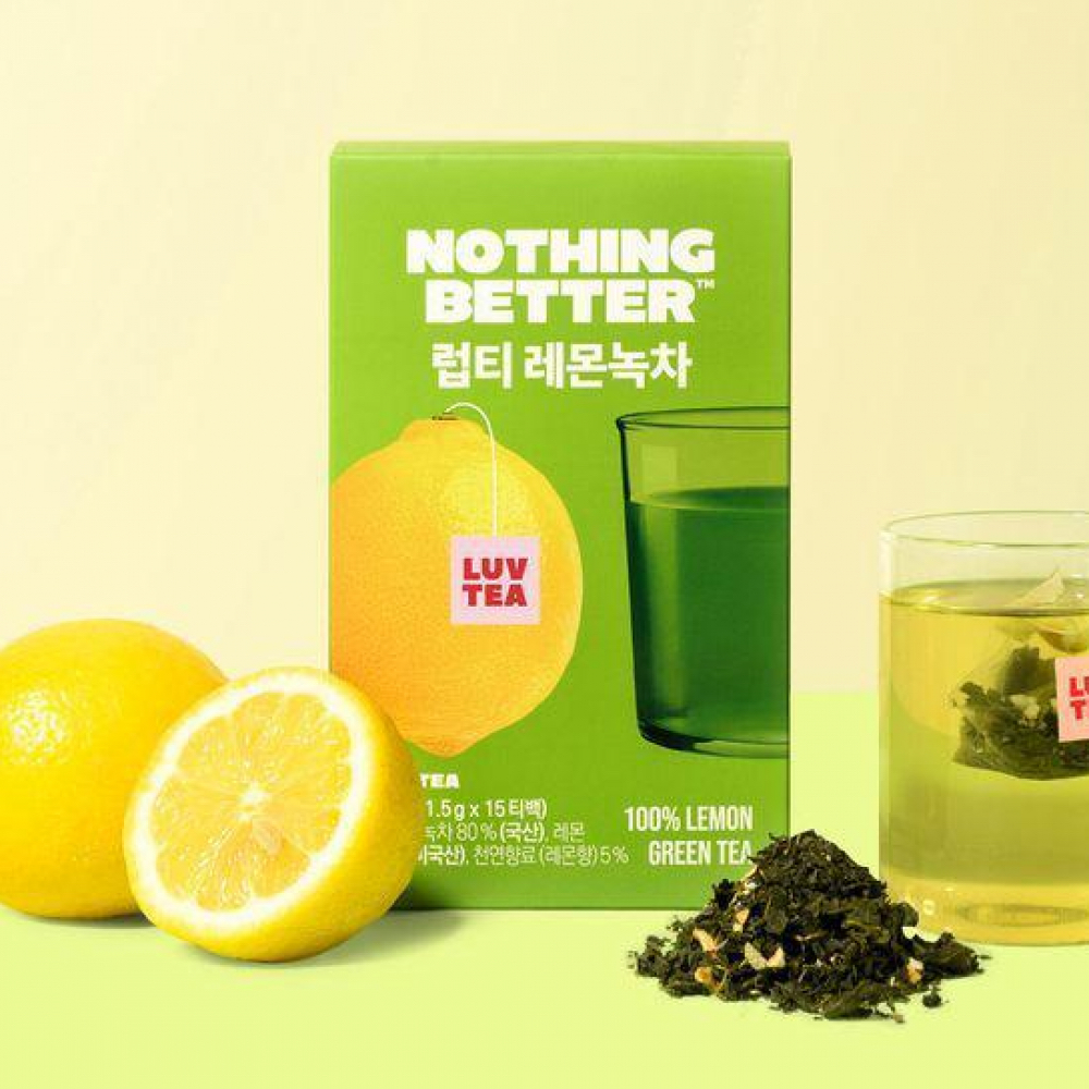 韓國 NOTHING BETTER LUV TEA  檸檬綠茶 1.5g x 15入