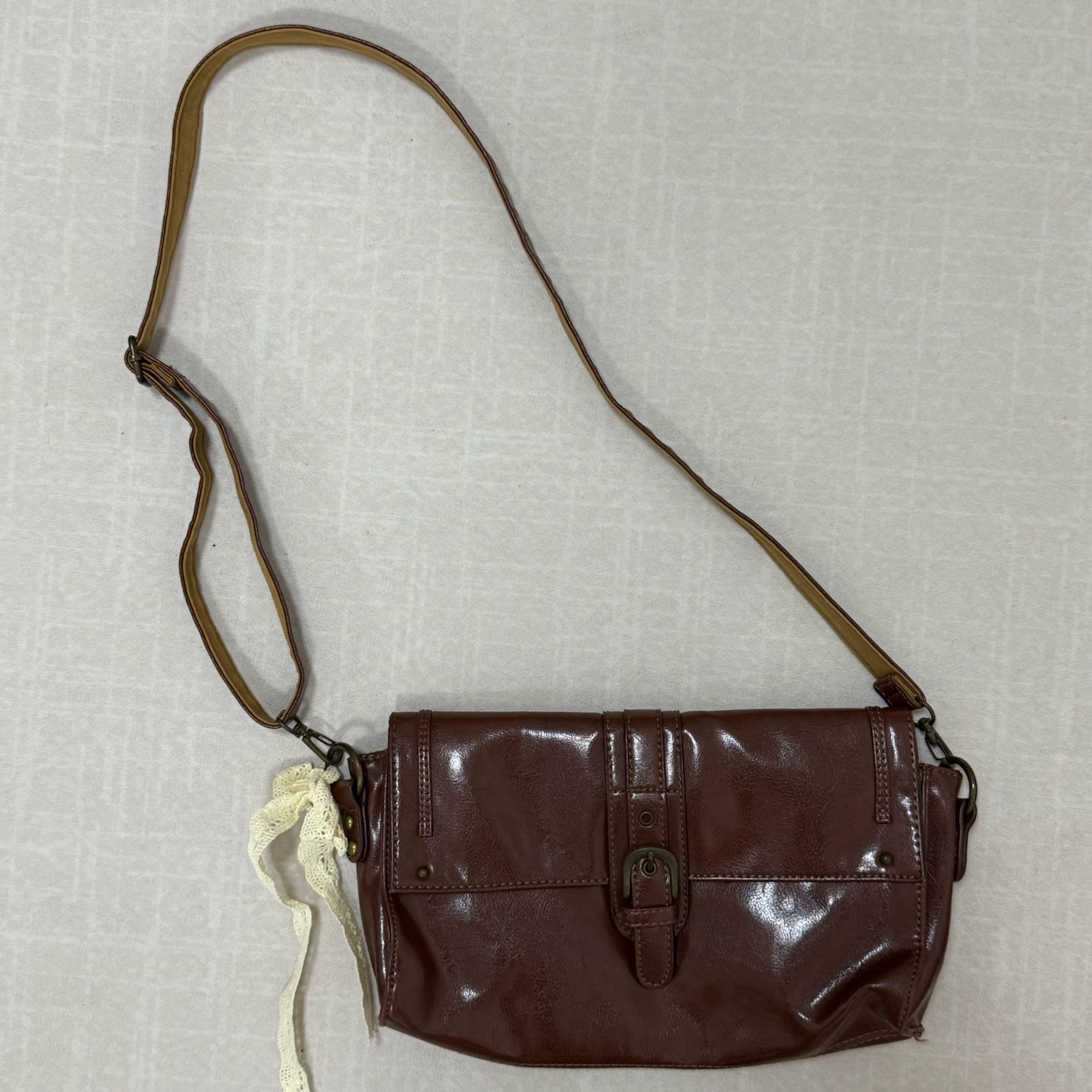 Classic Brown Buckle Bag