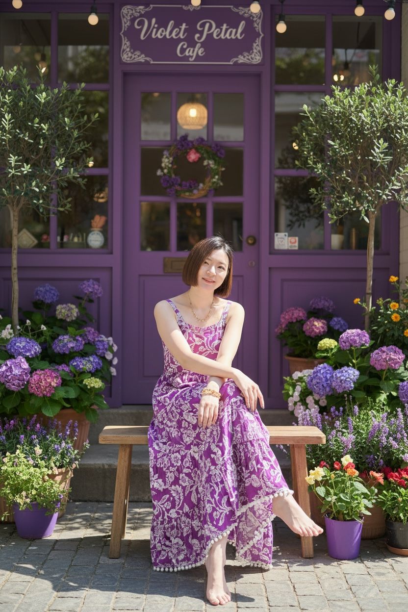 2148 Violet Pure Cotton ballball OP