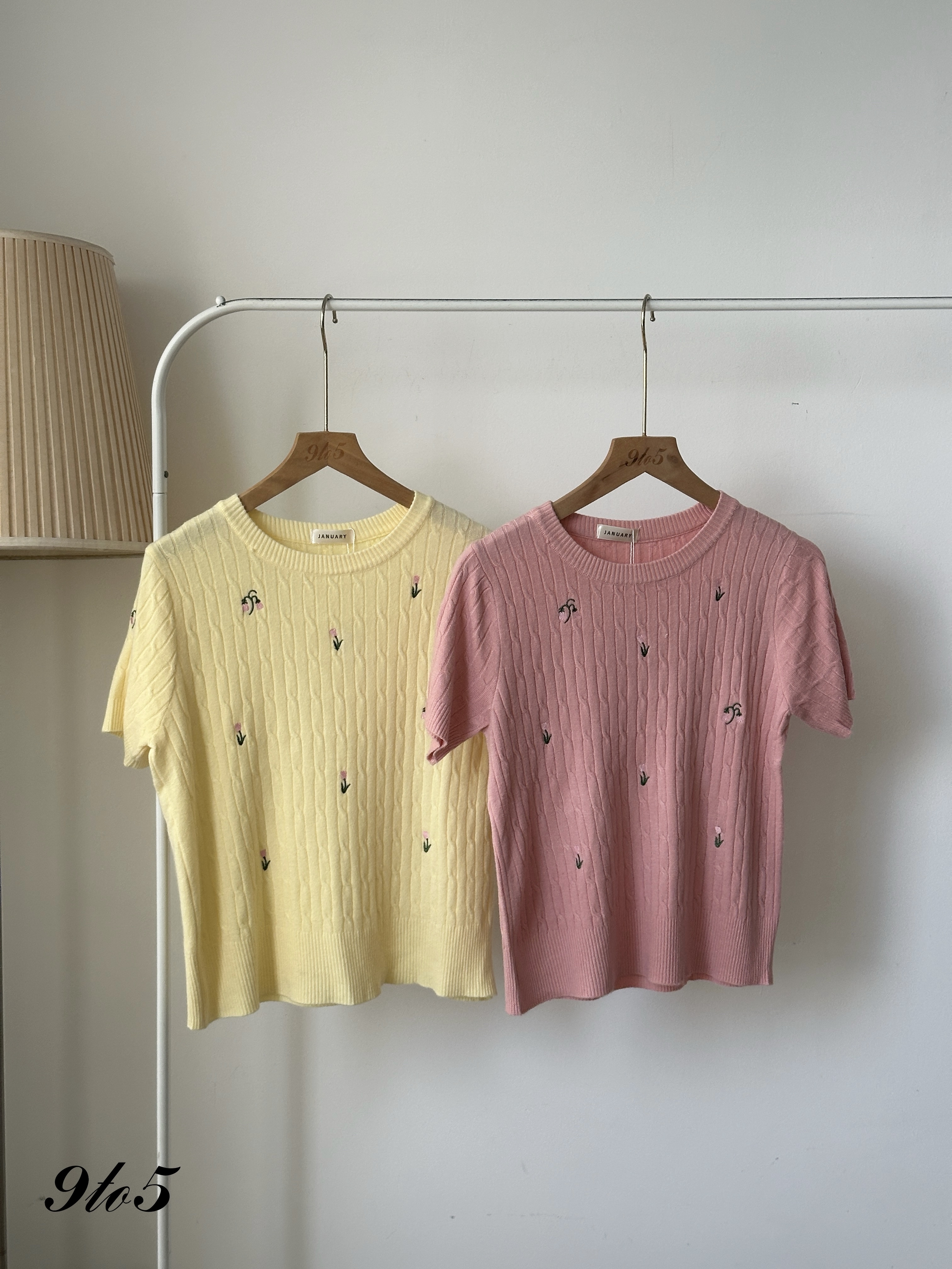 T4091 Tulips Knit Top - 4 Colors 