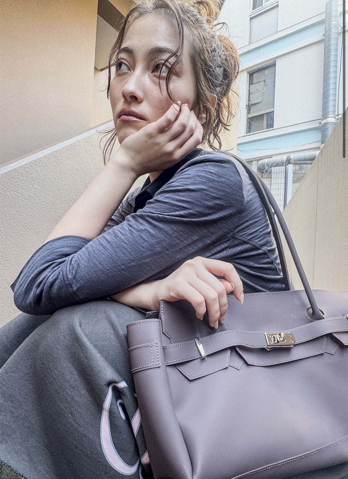 DEINET JELLY TWO-WAY BAG IN BROWN